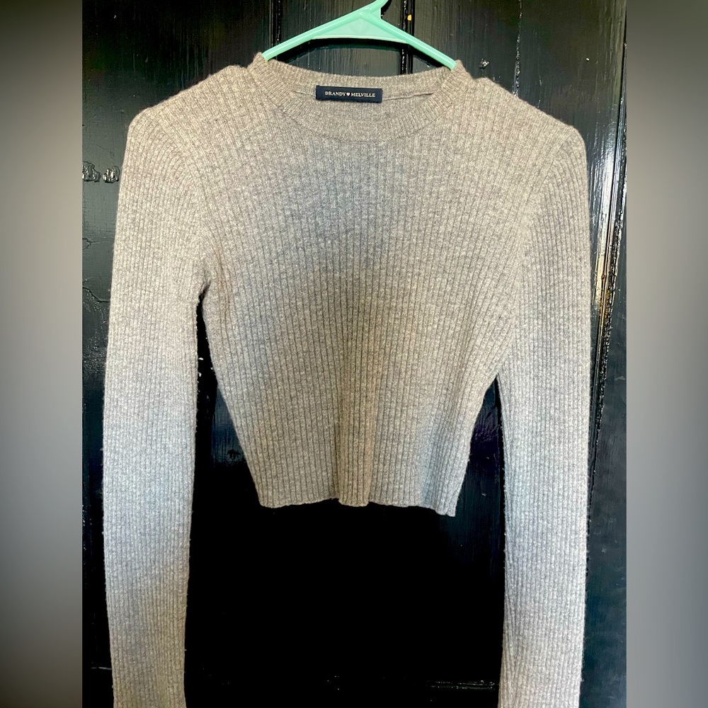 Brandy Melville cropped ribbed sweater